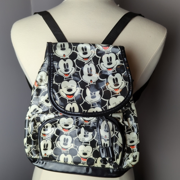 Disney Handbags - Disney Mickey Mouse Mini Backpack ~ All-Over Pattern ~ Adjustable Straps